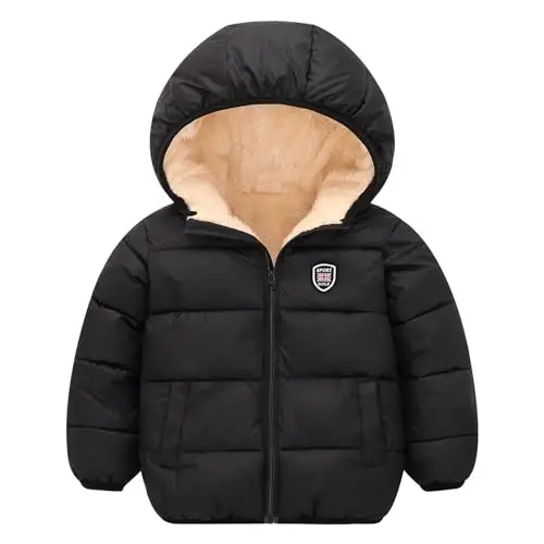 Mfmiudole Baby Boys Girls Winter Coats, Thick Hooded Down Kids Infants Toddlers Winter Warm Jacket Outerwear for 2-7 Years - 1