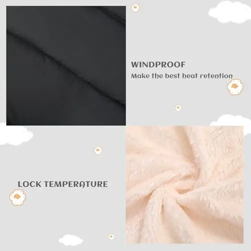 Mfmiudole Baby Boys Girls Winter Coats, Thick Hooded Down Kids Infants Toddlers Winter Warm Jacket Outerwear for 2-7 Years - 5
