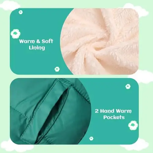Mfmiudole Baby Boys Girls Winter Coats, Thick Hooded Down Kids Infants Toddlers Winter Warm Jacket Outerwear for 1-7 Years - 5