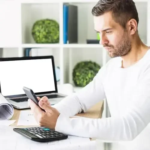 M&G Desk Calculator 12 Digit Office Calculators with Large LCD Display, Dual Solar Power and Battery, Recessed Big Button Calculator for Office Home School (Black, Pack of 5) - 7