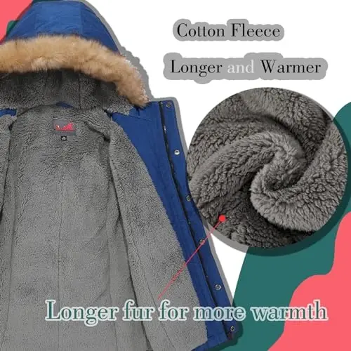 MGWDT Boy's Winter Coats Kids Puffer Jackets Thicken Warm Parka for Cold Weather | Sizes 5-14Y | - 2