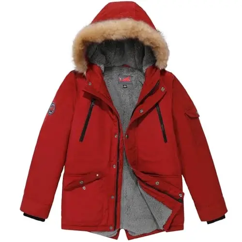 MGWDT Boy's Winter Coats Kids Puffer Jackets Thicken Warm Parka for Cold Weather | Sizes 5-14Y | - 2