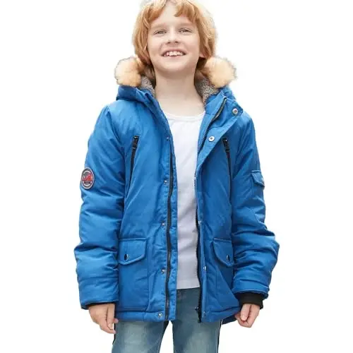 MGWDT Boy's Winter Coats Kids Puffer Jackets Thicken Warm Parka for Cold Weather | Sizes 5-14Y | - MGWDT