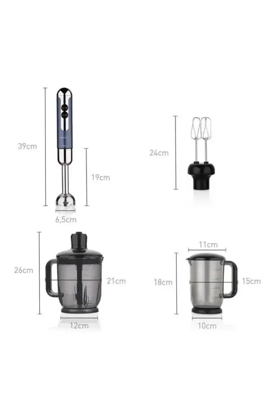 Mia Mega Azura Chrome Blender Set A447-13 - 2