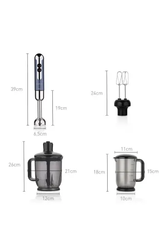 Mia Mega Azura Chrome Blender Set A447-13 - 3
