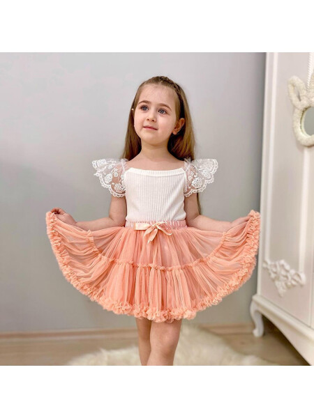 Mia Satin Lined Fluffy Tutu Skirt - 1