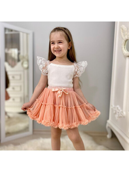 Mia Satin Lined Fluffy Tutu Skirt - 2