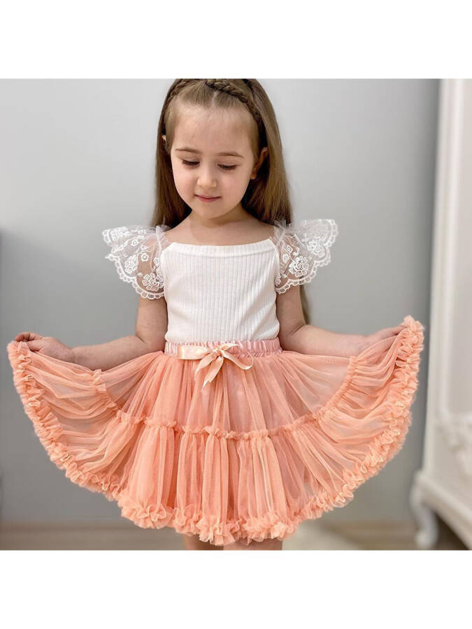 Mia Satin Lined Fluffy Tutu Skirt - 3