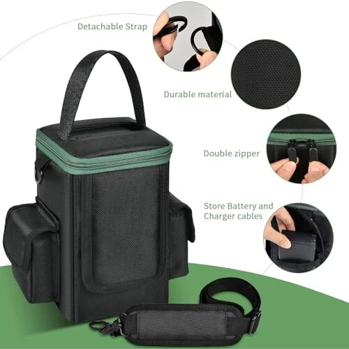 Мягкий чехол Steadtep, совместимый с Anker Power Bank, 60 000 мАч PowerCore Reserve 192Втч, чехол для хранения зарядного устройства с двумя карманами для кабелей USB, батареи и аксессуаров (только коробка) - 5