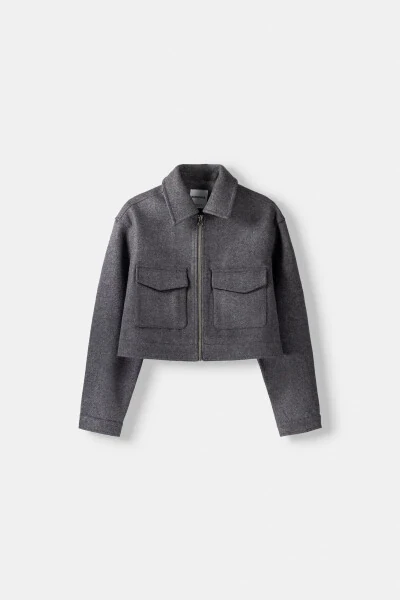 Мягкий крой куртки - BERSHKA (1)