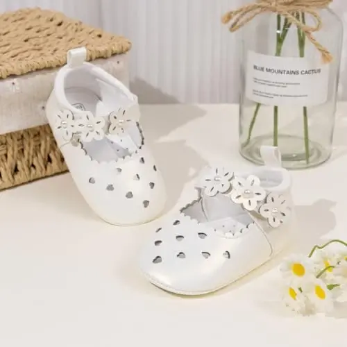 Miamooi Infant Baby Girls Mary Jane Shoes Bow Ballet Flats First Walkers - 5