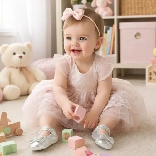 Miamooi Infant Baby Girls Mary Jane Shoes Bow Ballet Flats First Walkers - 2