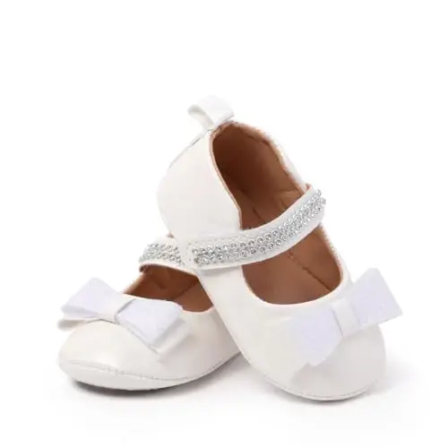 Miamooi Infant Baby Girls Mary Jane Shoes Bow Ballet Flats First Walkers - 3