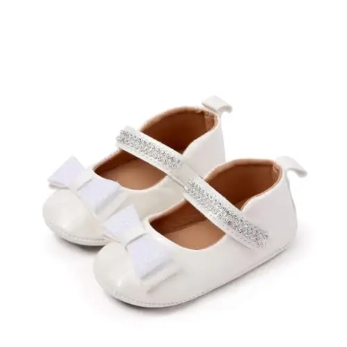 Miamooi Infant Baby Girls Mary Jane Shoes Bow Ballet Flats First Walkers - 5