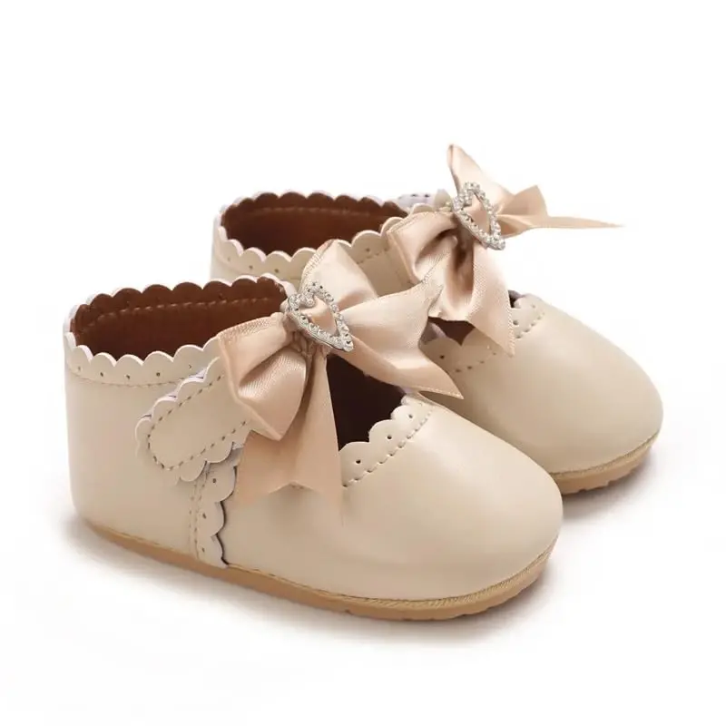 Miamooi Infant Baby Girls Mary Jane Shoes Bow Ballet Flats First Walkers - 1