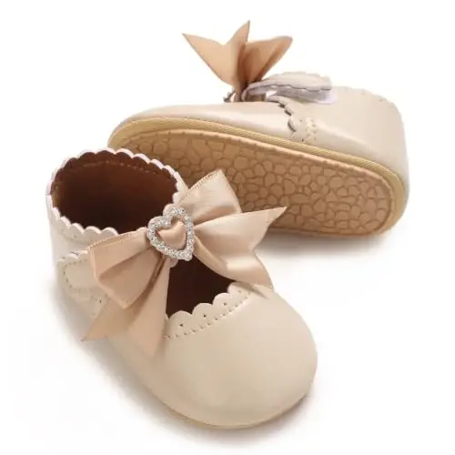 Miamooi Infant Baby Girls Mary Jane Shoes Bow Ballet Flats First Walkers - 3