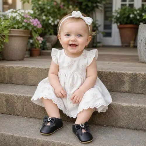 Miamooi Infant Baby Girls Mary Jane Shoes Bow Ballet Flats First Walkers - MIAMOOI (1)