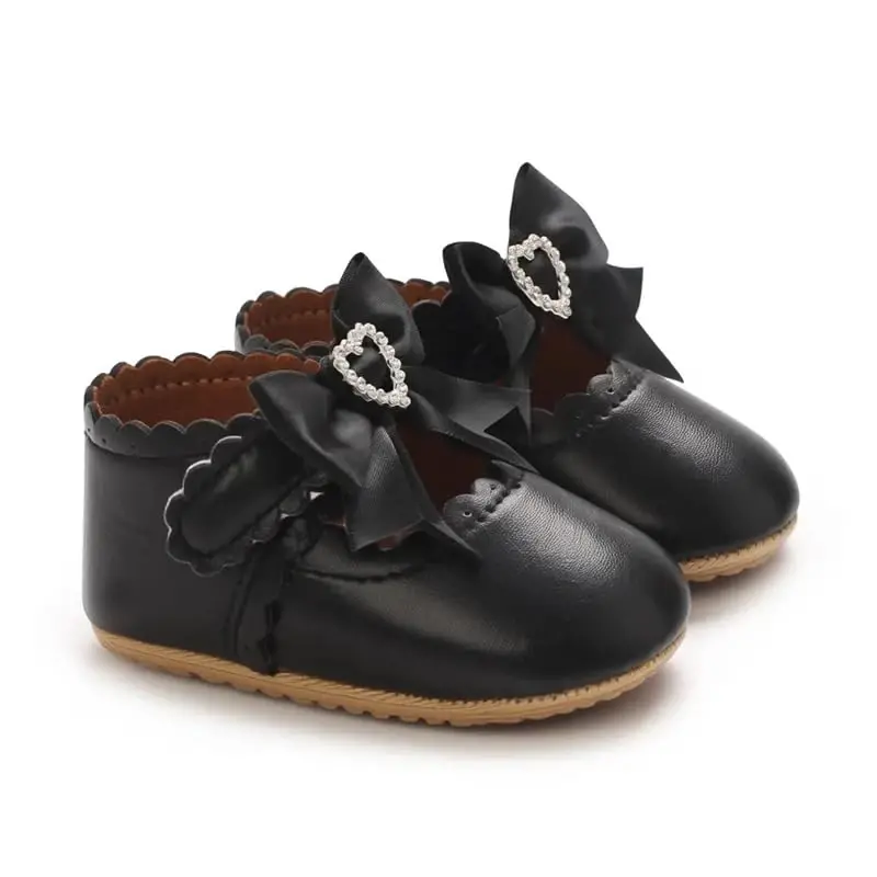 Miamooi Infant Baby Girls Mary Jane Shoes Bow Ballet Flats First Walkers - 1