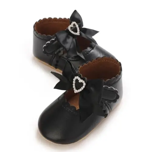 Miamooi Infant Baby Girls Mary Jane Shoes Bow Ballet Flats First Walkers - 5