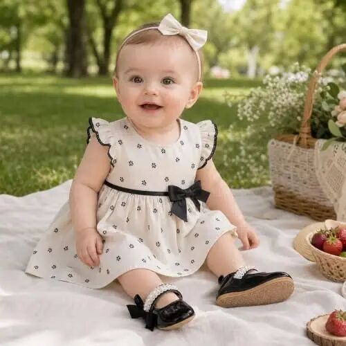 Miamooi Infant Baby Girls Mary Jane Shoes Bow Ballet Flats First Walkers - 2