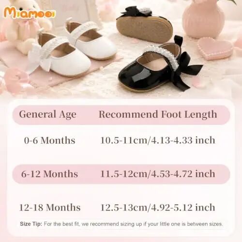 Miamooi Infant Baby Girls Mary Jane Shoes Bow Ballet Flats First Walkers - 5