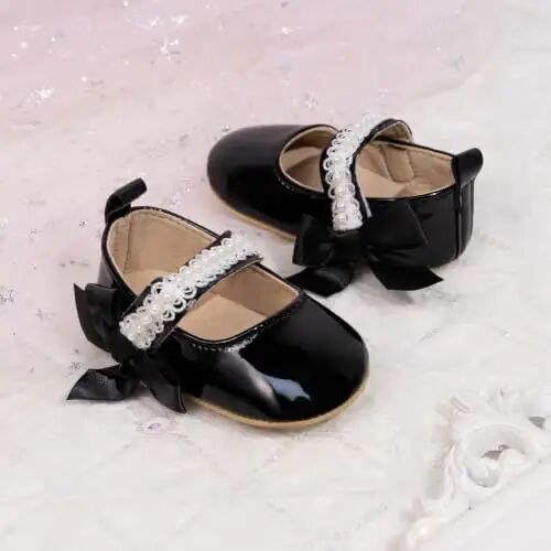 Miamooi Infant Baby Girls Mary Jane Shoes Bow Ballet Flats First Walkers - 6