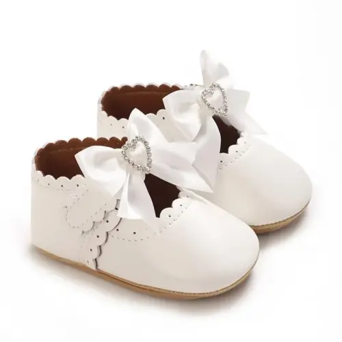 Miamooi Infant Baby Girls Mary Jane Shoes Bow Ballet Flats First Walkers - 1