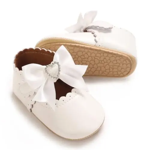 Miamooi Infant Baby Girls Mary Jane Shoes Bow Ballet Flats First Walkers - 3
