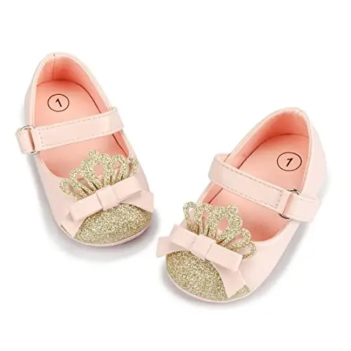 Miamooi Infant Baby Girls To'y Ko'ylak Poyafzallari Bow Ballet Princess Mary Jane Flats Toddler Birinchi Qadamlar Krossovkasi Yangi Tug'ilgan Chaqaloq Cho'qintirish Poyafzallari 