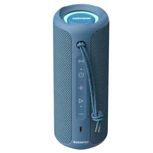 MIATONE Bluetooth Speaker 36W Stereo Sound Bass Present Boy Gifts - Blue | Portable Speaker Bluetooth 5.3 Wireless USB Type C Outdoor and Travel, 5000mAh Up to 16H Playtime Indoor - 1