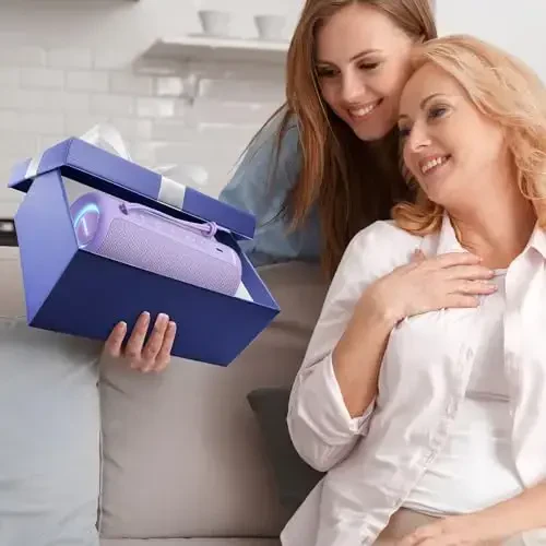 MIATONE Portable Bluetooth Speaker 36W Stereo Sound Bass Boost, 24H Playtime, Bluetooth 5.3 TWS Pairing Girl Friend Gifts for Woman(Purple) - 4