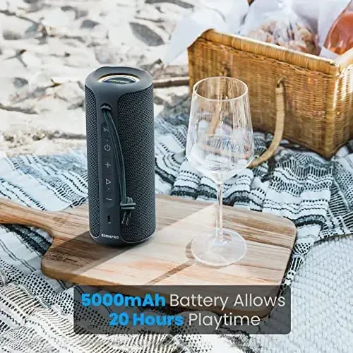 MIATONE Portativ Bluetooth Karnaylar 36W Stereo Ovoz Bassni Kuchaytirish, 24 Soat Ijro Etish Vaqti, Bluetooth 5.3 TWS Ulanishi Ota O'g'il Do'st U uchun Sovg'alar (Moviy) - 3