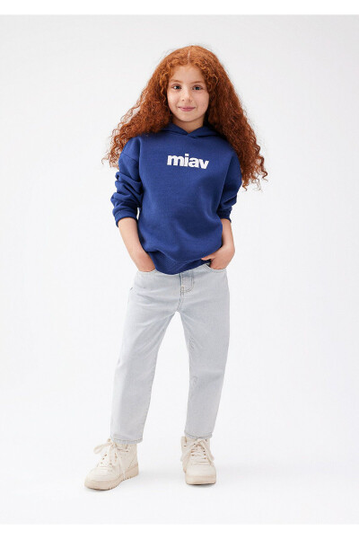 Miav Baskılı Kapüşonlu Sweatshirt 6S10028-70722 - 1