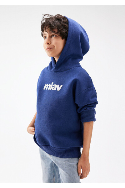 Miav Baskılı Kapüşonlu Sweatshirt 6S10028-70722 - 3