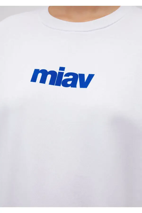 Miav Bosilgan Oq Svitshot 1610964-620 - 12