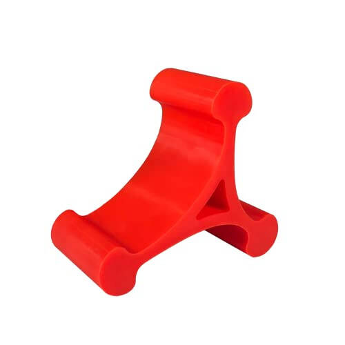 Mica Design Company Skalene Phone Stand - 100% Silicone Rubber, Adjustable Phone Holder, Prop, Rest - Desk, Office, Home, Kitchen Accessory (Flash Red) - 3