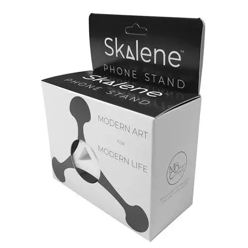 Mica Design Company Skalene Phone Stand - 100% Silicone Rubber, Adjustable Phone Holder, Prop, Rest - Desk, Office, Home, Kitchen Accessory (Arctic White) - 5