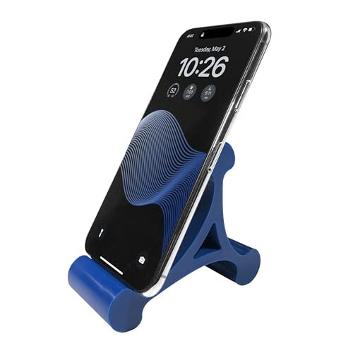 Mica Design Company Skalene Telefon Stend - 100% Silikon Kauchuk, Sozlanadigan Telefon Tutqichi, Tayanch, Damla - Stol, Ofis, Uy, Oshxona Aksessuari (Qirollik Movi) - MICA DESIGN COMPANY
