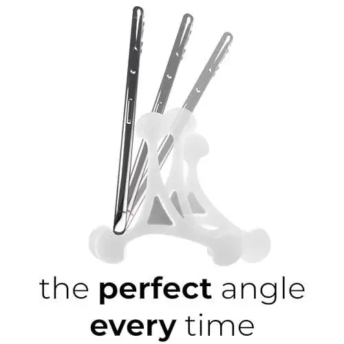 Mica Design Company Skalene Telefon Stend - 100% Silikon Kauchuk, Sozlanuvchan Telefon Uslagich, Tayanch, Yorg'ak - Stol, Ofis, Uy, Oshxona Aksessuari (Arktik Oq) - 2