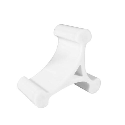 Mica Design Company Skalene Telefon Stend - 100% Silikon Kauchuk, Sozlanuvchan Telefon Uslagich, Tayanch, Yorg'ak - Stol, Ofis, Uy, Oshxona Aksessuari (Arktik Oq) - 3