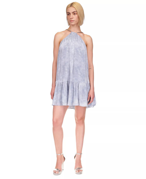 Michael Kors ayollar Iridescent Petal Mini Dress Chambray - 1