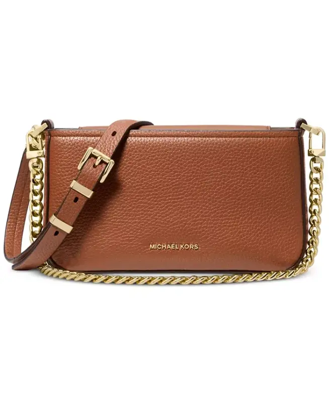 Michael Kors Bryant Small Leather Convertible Crossbody - Luggage - MICHAEL KORS