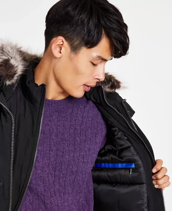 Michael Kors erkaklar uchun kapüşonli bib Snorkel Parka, Modazone uchun yaratilgan - 3