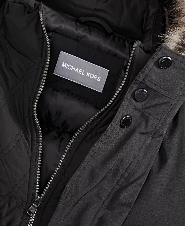 Michael Kors Erkek Kapüşonlu Bib Snorkel Parka, Modazone İçin Oluşturuldu Siyah - 6