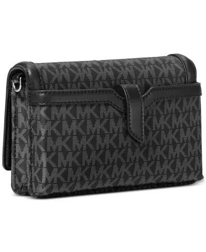 Michael Kors Jet Set Mini Logo Nylon Crossbody - Black - 3