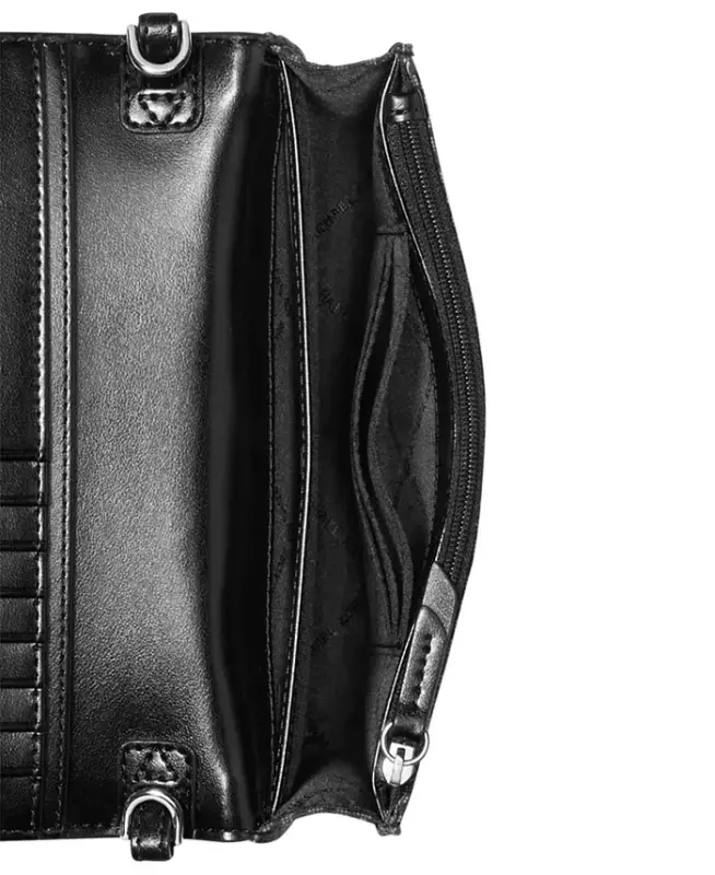 Michael Kors Jet Set Mini Logo Nylon Crossbody - Black - 4