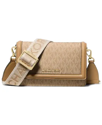 Michael Kors Jet Set Mini Logo Nylon Crossbody - Burnt Khaki - 1