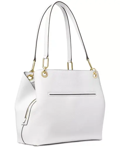 Michael Kors Kensington Large Leather Tote Bag - Optic Whit - 3