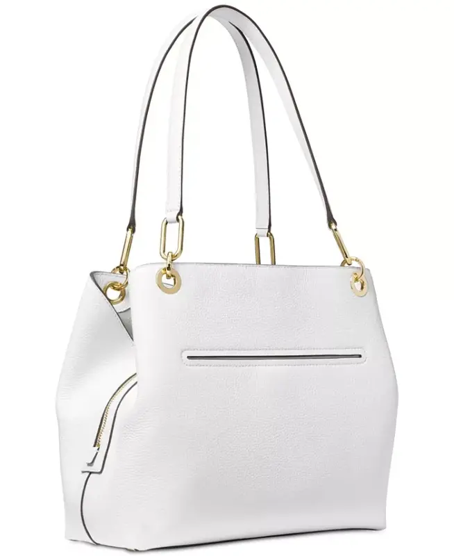 Michael Kors Kensington Large Leather Tote Bag - Optic Whit - 3