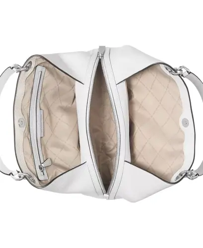 Michael Kors Kensington Large Leather Tote Bag - Optic Whit - 6